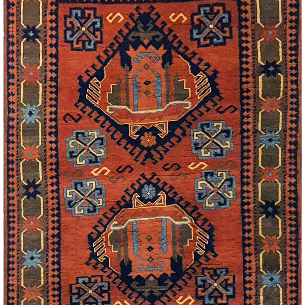 Persian Turkman Design White and Red - AR3208