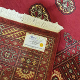 Indo Kirman with Flower Design Red and Black - AR1692