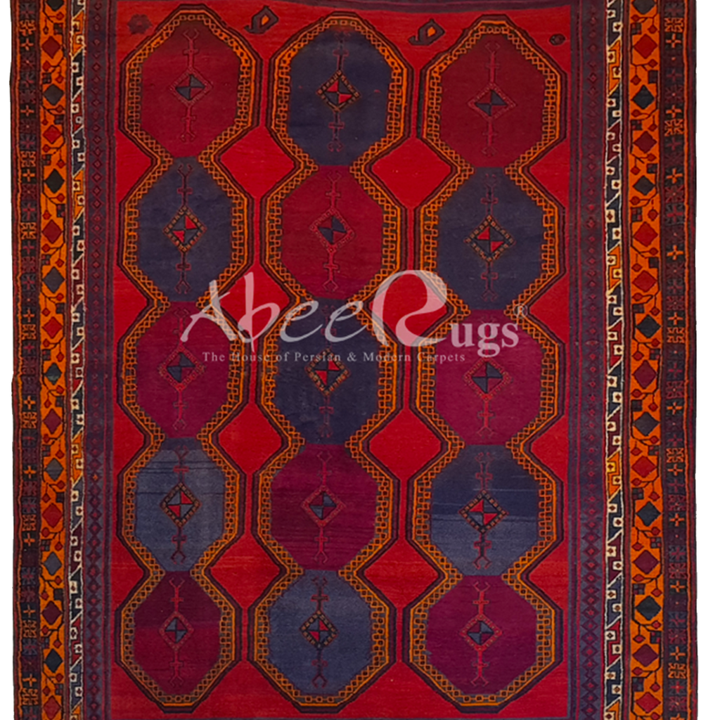 Superfine Persian Shiraz Triple Strape Hand Knotted Wool With Multi Colour Box Pink And Yellow-AR3496