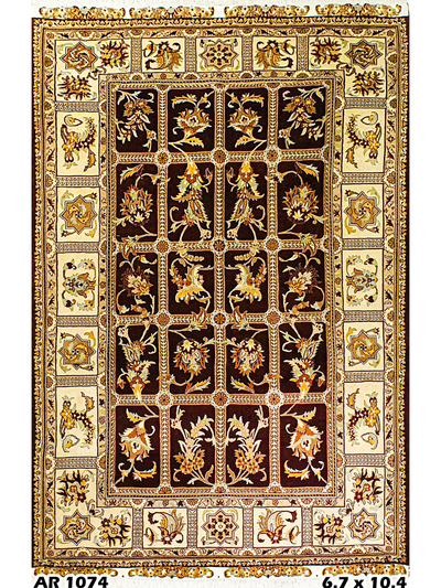 Persian Tabriz Mashad with Compartment Design - AR1074