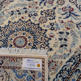 Persian Nain Design Cream and Light Blue - AR3440