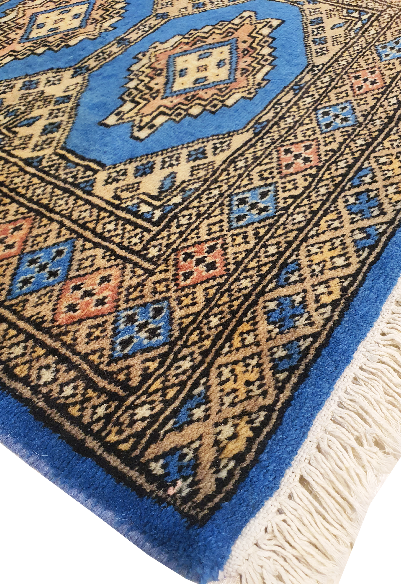 SUPERFINE BUKHARA LIGHT BLUE & BROWN WITH 4 MEDALLION - AR3998