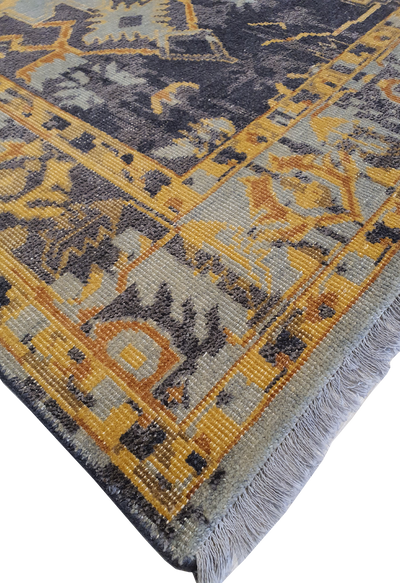 Superfine Galaxy Classic Vintage Brown and Blue Kirman Motif-VP175