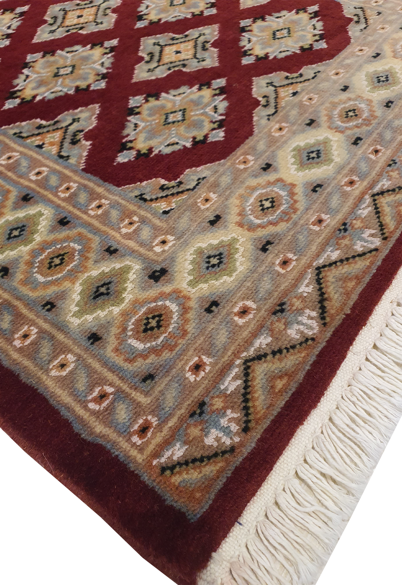 SUPERFINE BUKHARA RED & BROWN ALLOVER DESIGN WITH SILK - AR4002