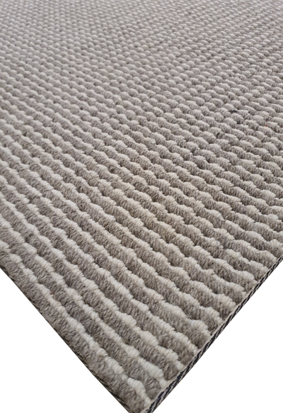 MACHINE MADE VELVET SPRING STRIPES CREAM & GREY - MM060