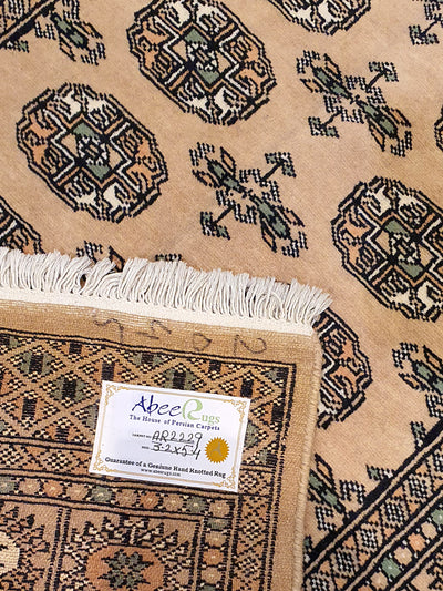 Persian Bokharah Light Brown - 3.02 X 5.04 FT - AR2229