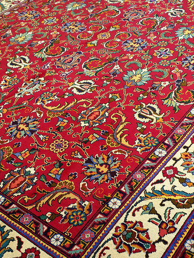 Persian Tabriz Flowers Design - 9.8 X 12.5 FT - AR1776