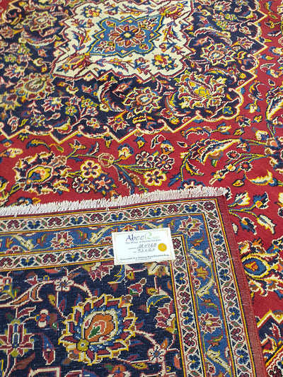 Persian Keshan Design with Centre Medallion - 9.3 X 12.11 FT - AR0468