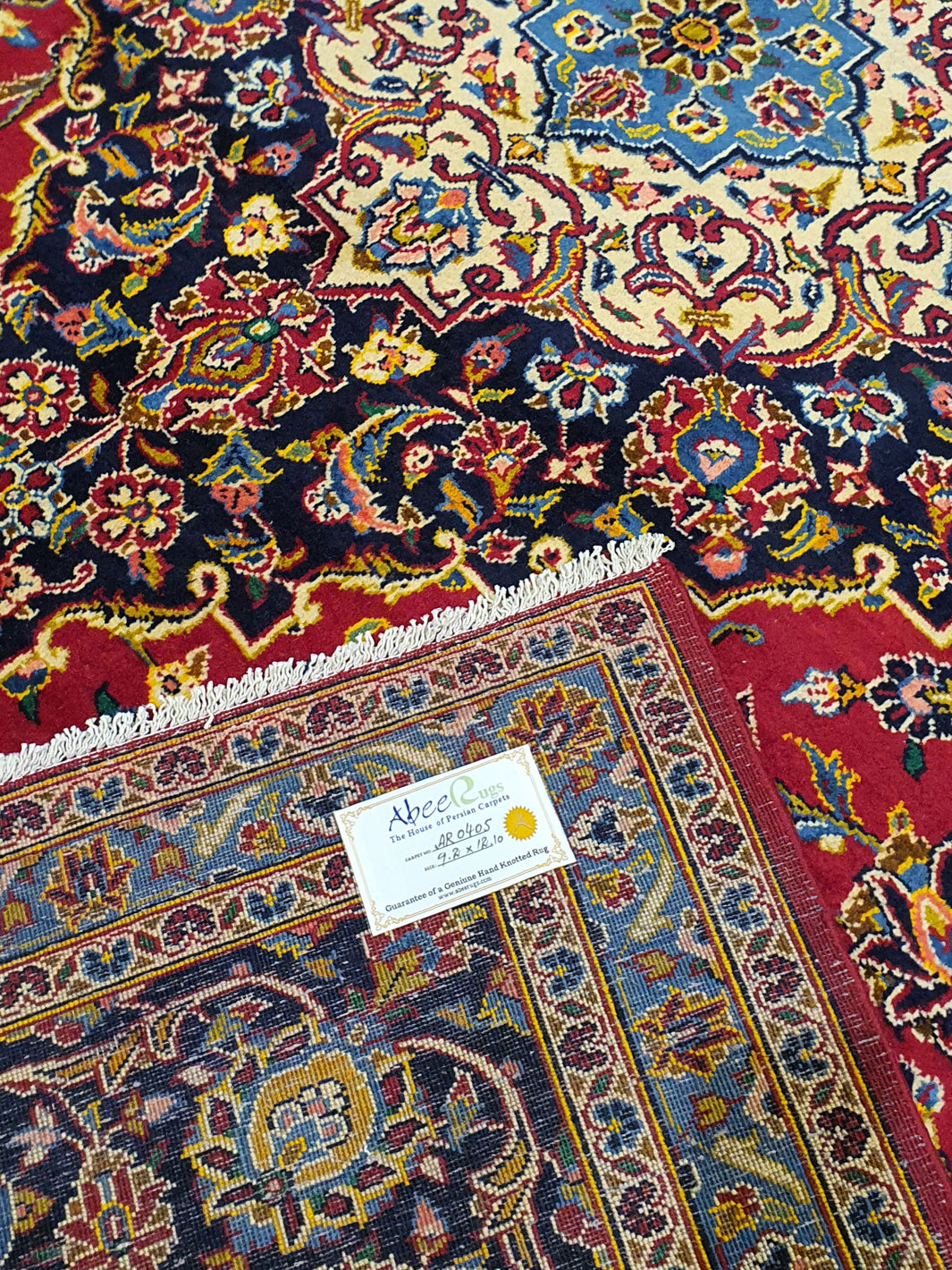 Persian Keshan Red Star With Centre Medallion - 9.2 X 12.10 FT - AR0405