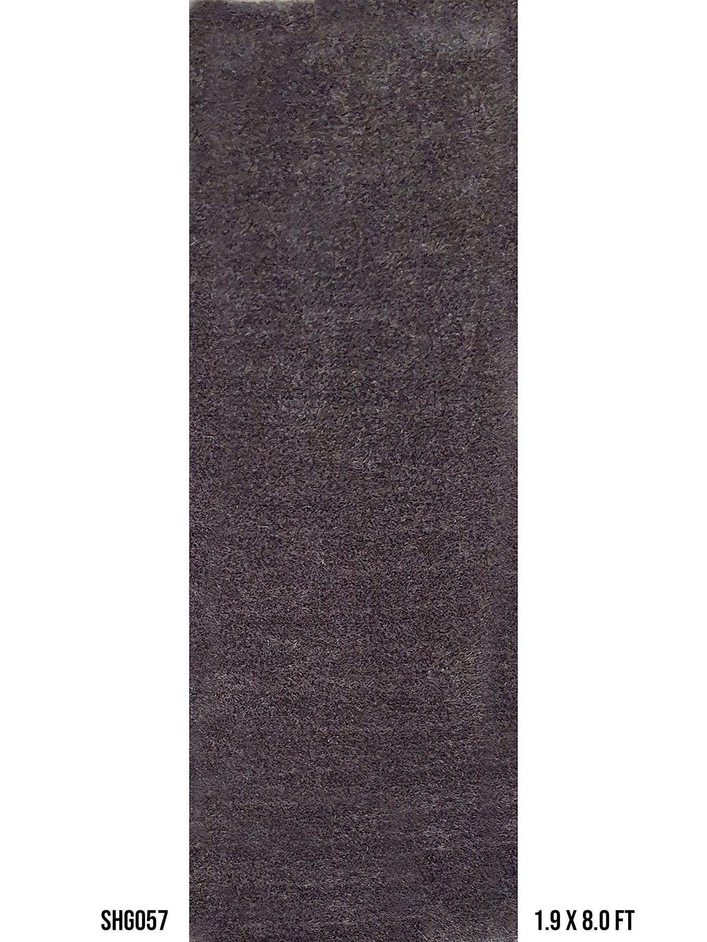 Shaggy Dark Grey Silk and Wool Runner - SHG057