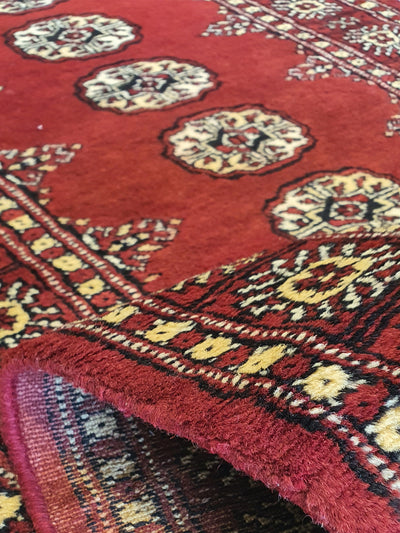 Superfine Bukhara Maroon With Elephant Foot Pattern Runner-AR3284