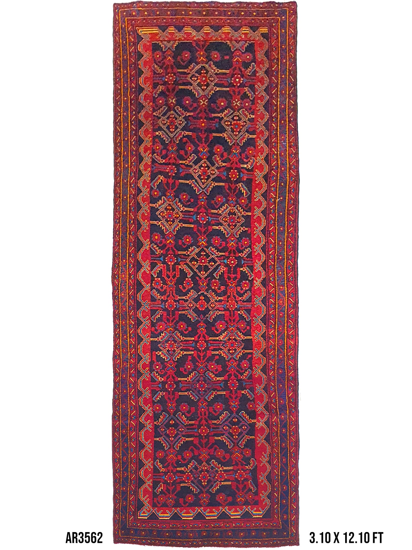 Persian Hamadan Wool Runner Allover Design - AR3562