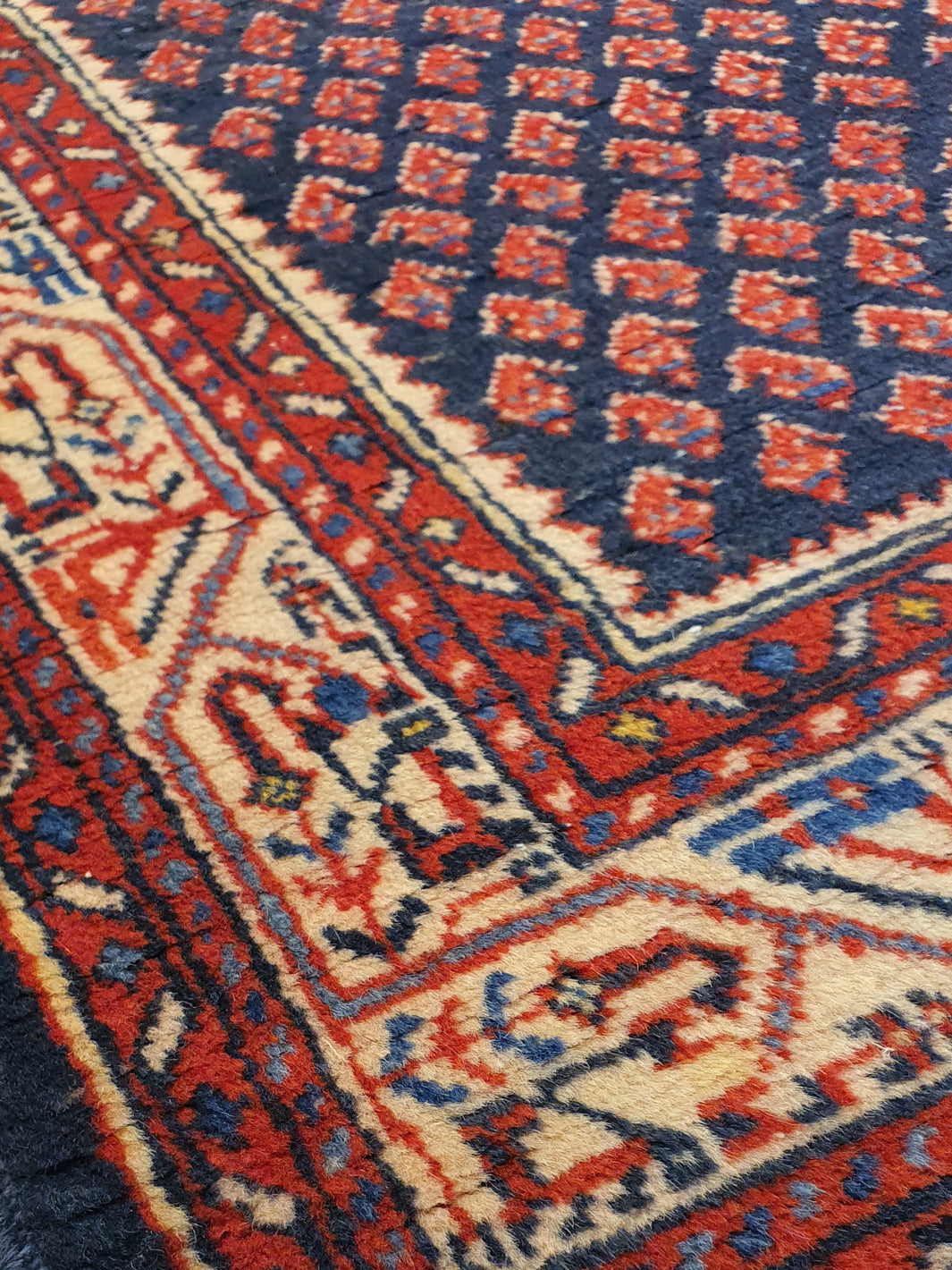 Persian Boutique Wool Runner Blue With Red Border-AR3203