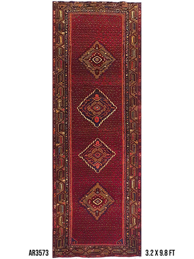 Persian Bidjar Wool Runner with Nice 4 Medallions - AR3573