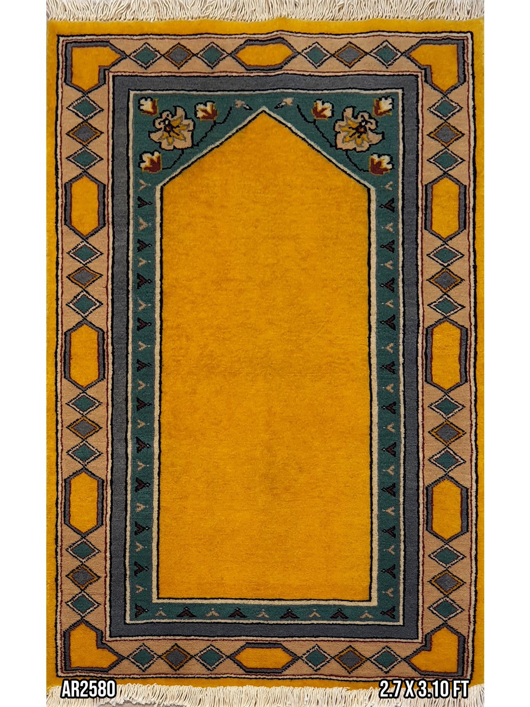 Royal Yellow Prayer Rug - AR2580