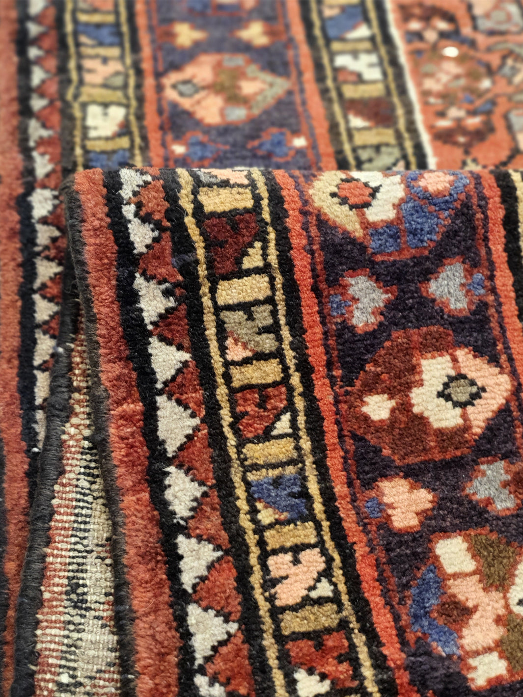 Superfine Persian Bidjar Hand Knotted Wool With Pink And Blue Border - 4.9 X 6.10 FT - AR3513