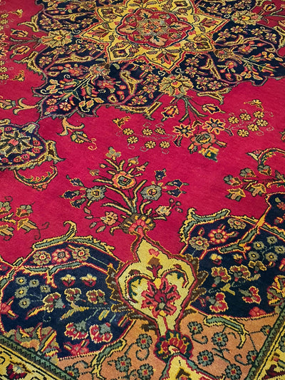 Persian Tabriz Tribal Gold Wash - 7.5 X 10.3 FT - AR1516