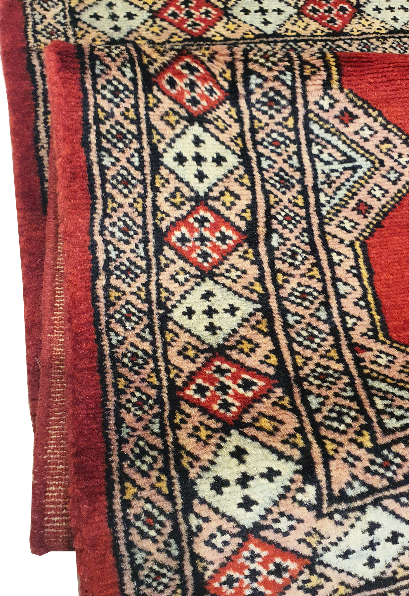 SUPERFINE BUKHARA RED WITH 5 MEDALLION & MULTICOLOUR BORDER - AR3983