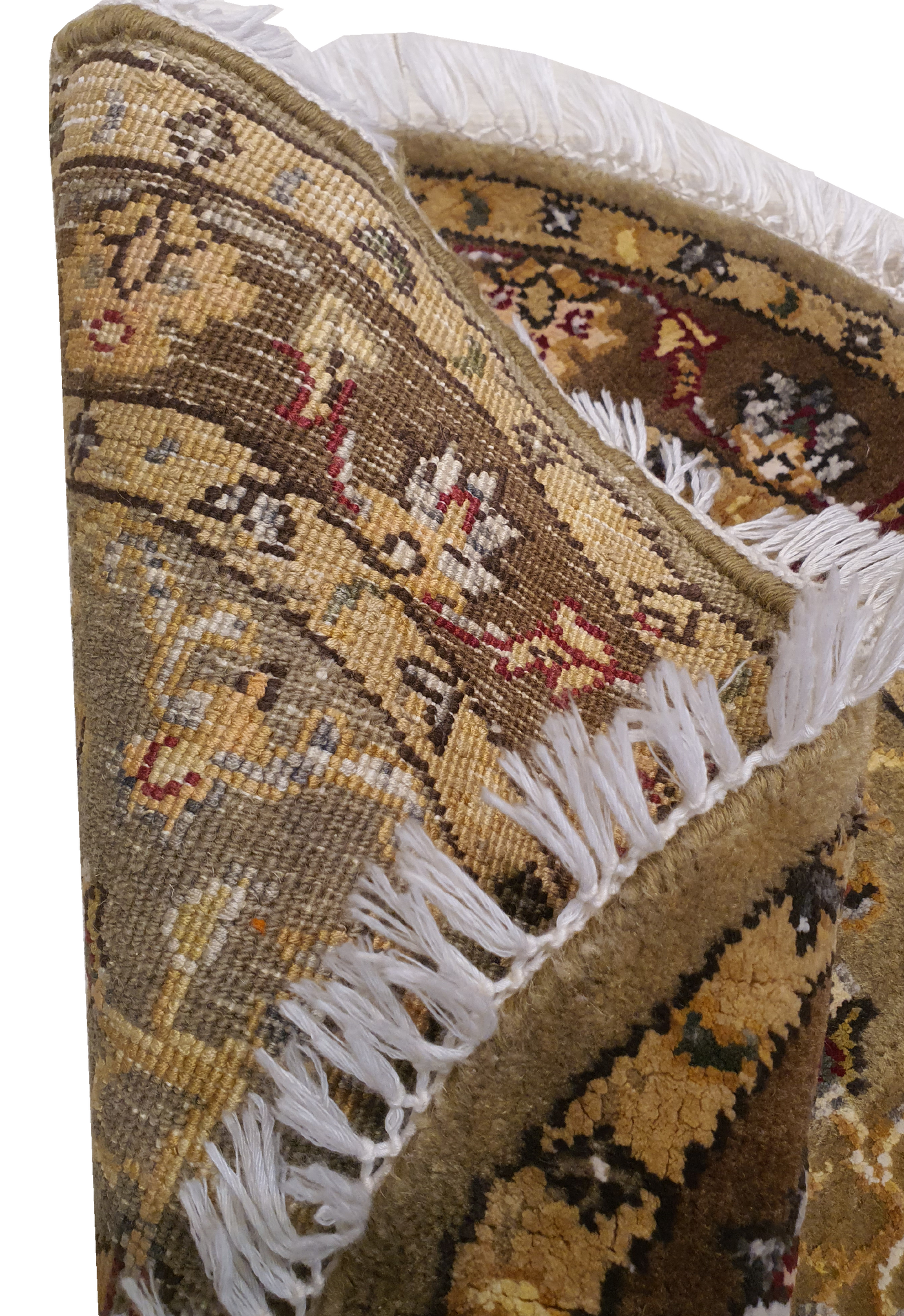 Indo Kazak Round Carpet Design Light Cream and Rust - AR1665