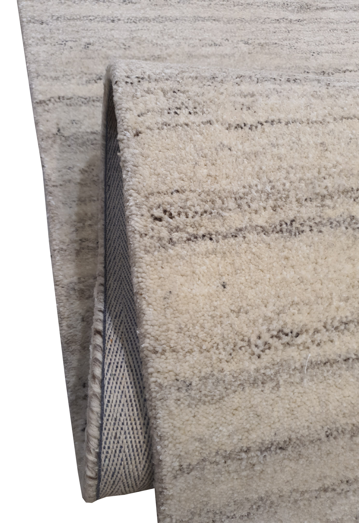 HAND TUFTED MERINO WOOL CREAM WITH GREY TOUCH OF WOOL - HT0042