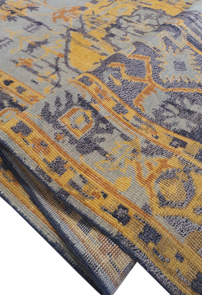 Superfine Galaxy Classic Vintage Brown and Blue Kirman Motif-VP175