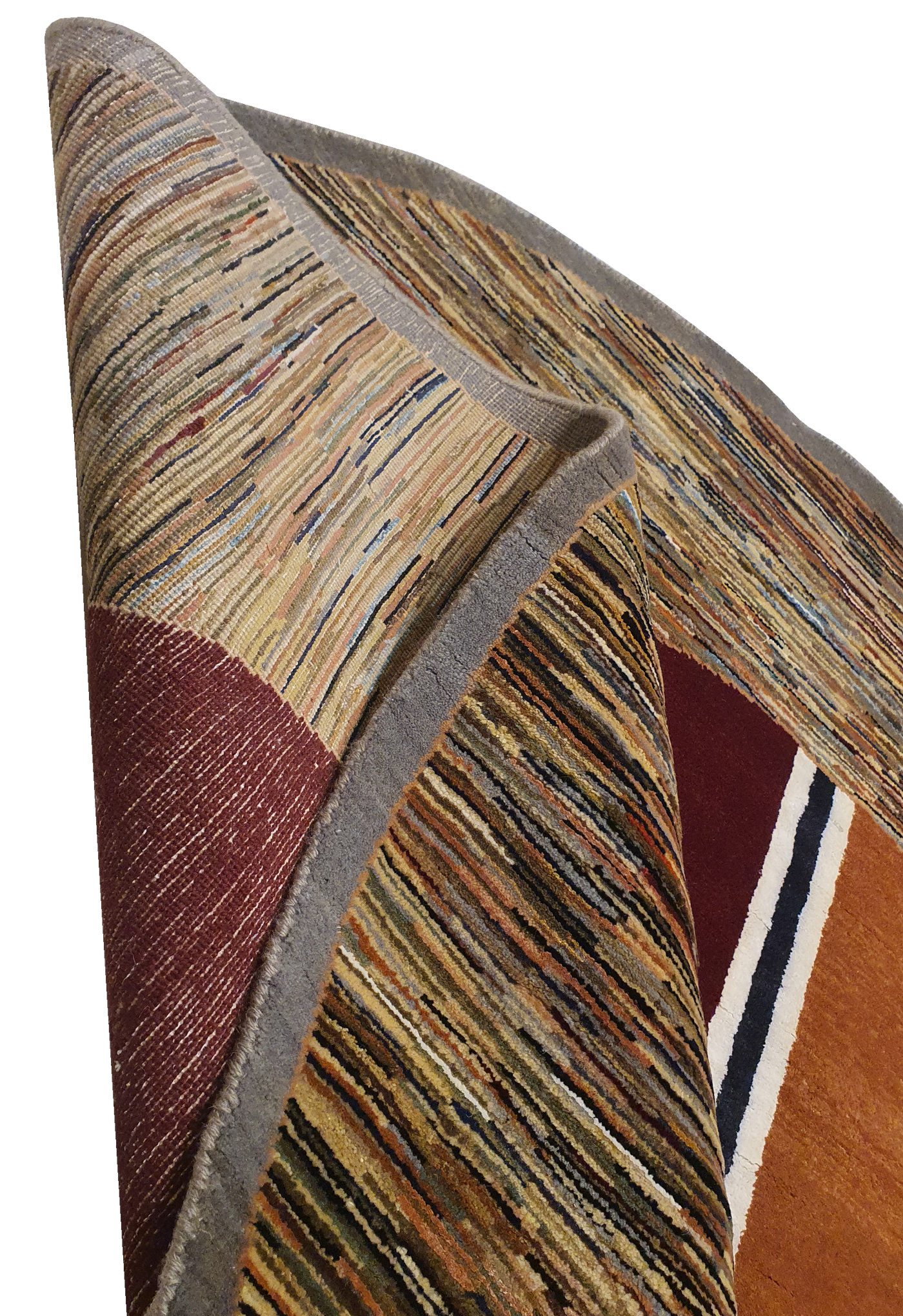 Square Silk Cross Round Rug - AR2341