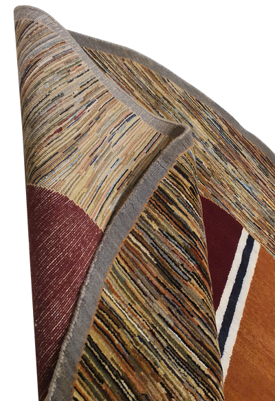 Square Silk Cross Round Rug - AR2341