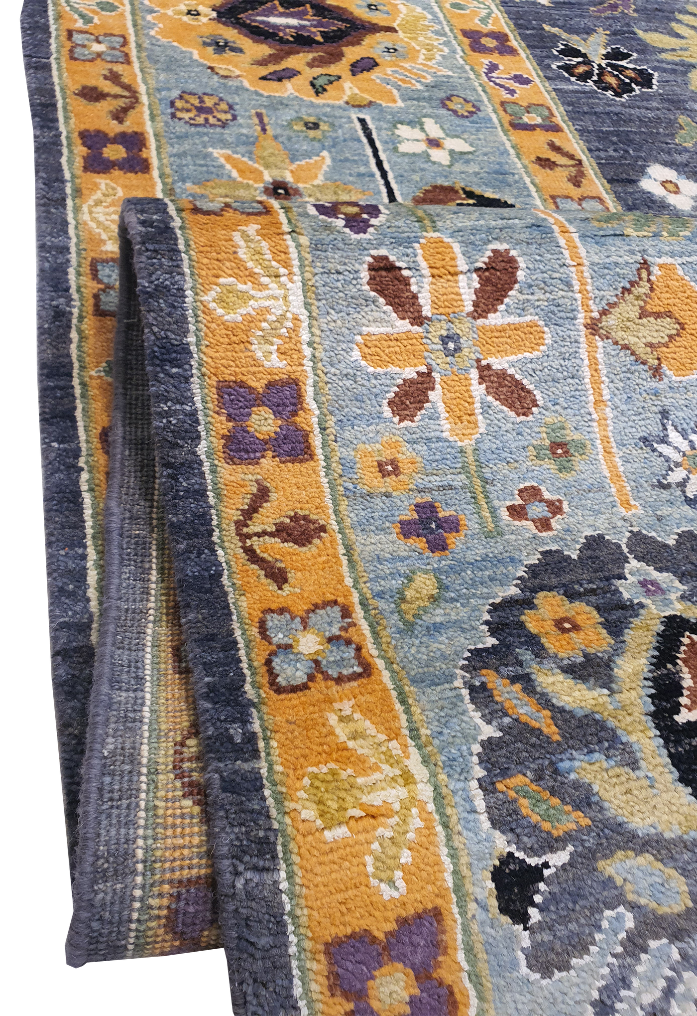 SUPERFINE PERSIAN OUSHAK WOOL WITH SILK MADE BY MULTICOLOUR HAND SPIN WOOL - AR3966