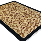 Indo Modern Flower Allover with Black Border - AR0180
