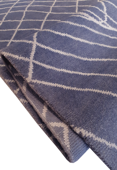 Superfine Modern Abstract Design Allover Lines Motif Grey With White Silk Motif-VP149