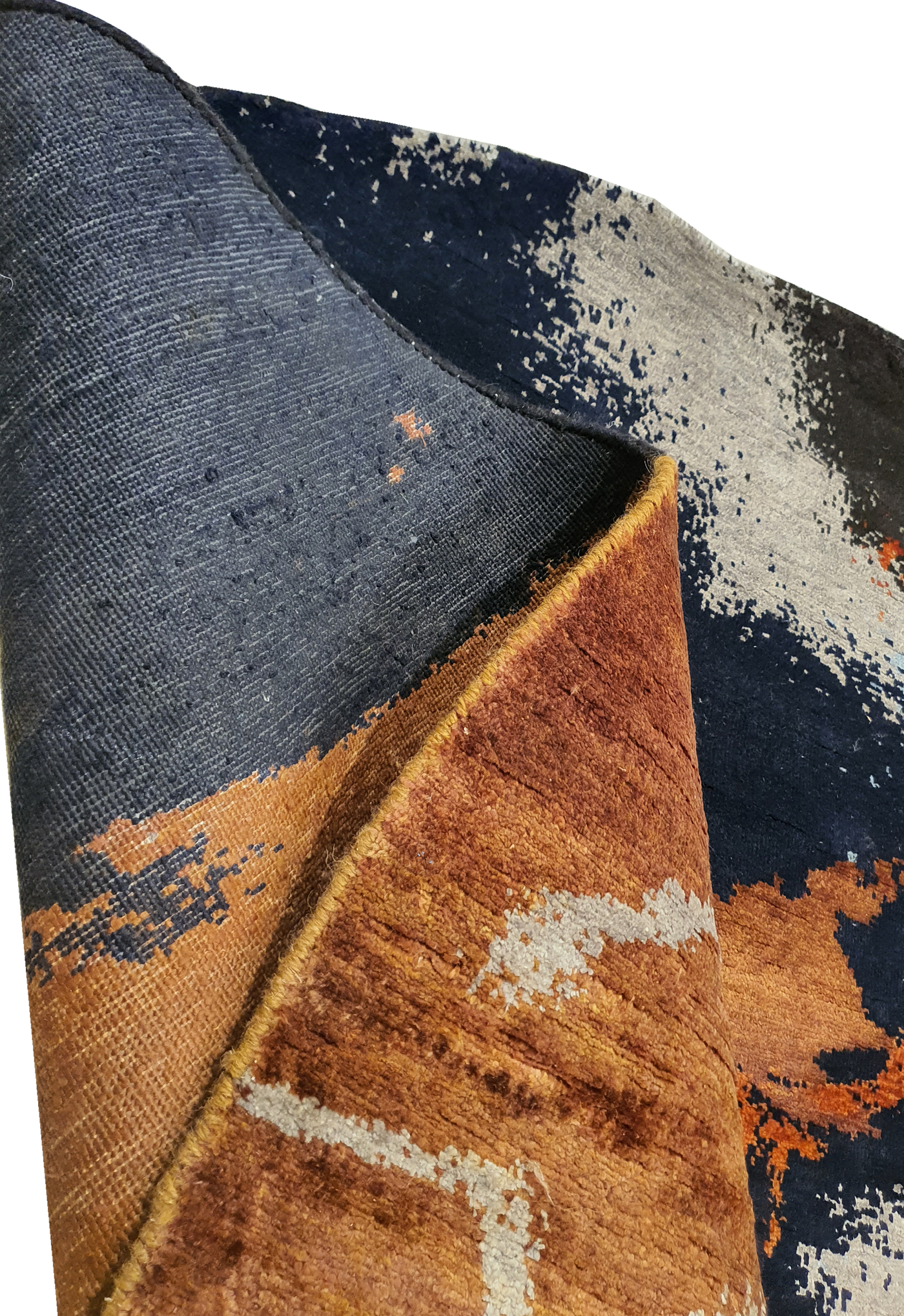 Superfine Gabbeh Round ,Blue ,Brown And Rust Colour-AR3402