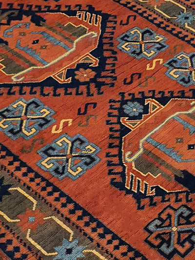 Afghan Caucasian with 2 Medallion Design - 3.11 X 5.5 FT - AR1302