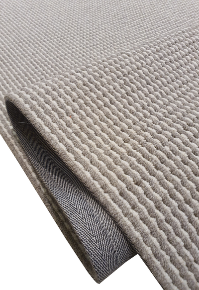 MACHINE MADE VELVET SPRING STRIPES CREAM & GREY - MM060