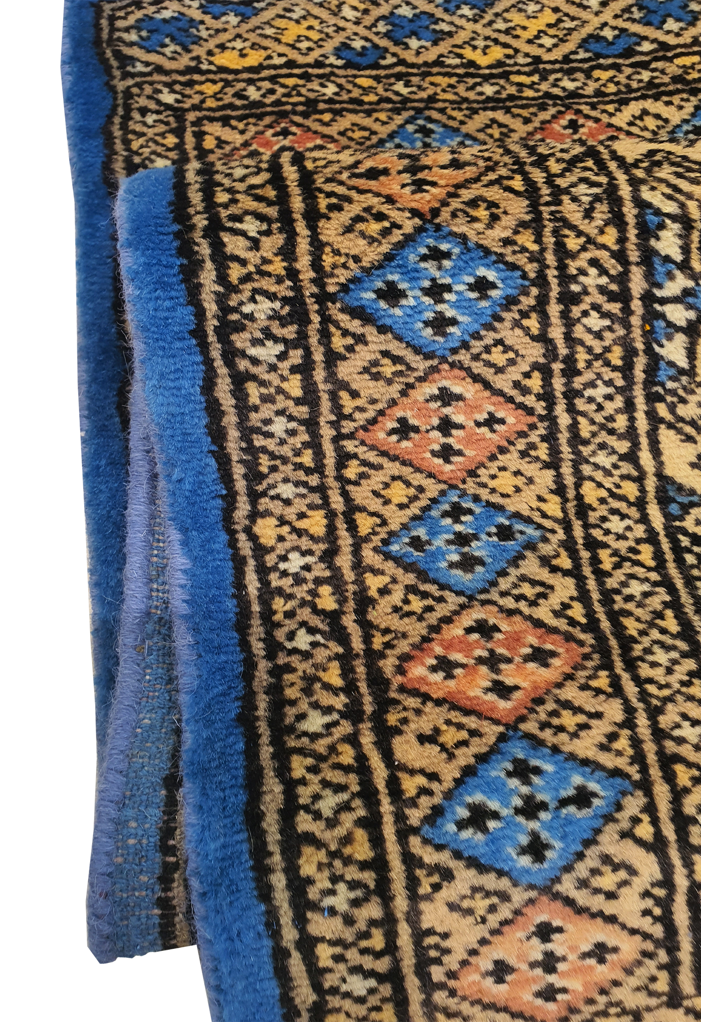 SUPERFINE BUKHARA LIGHT BLUE & BROWN WITH 4 MEDALLION - AR3998