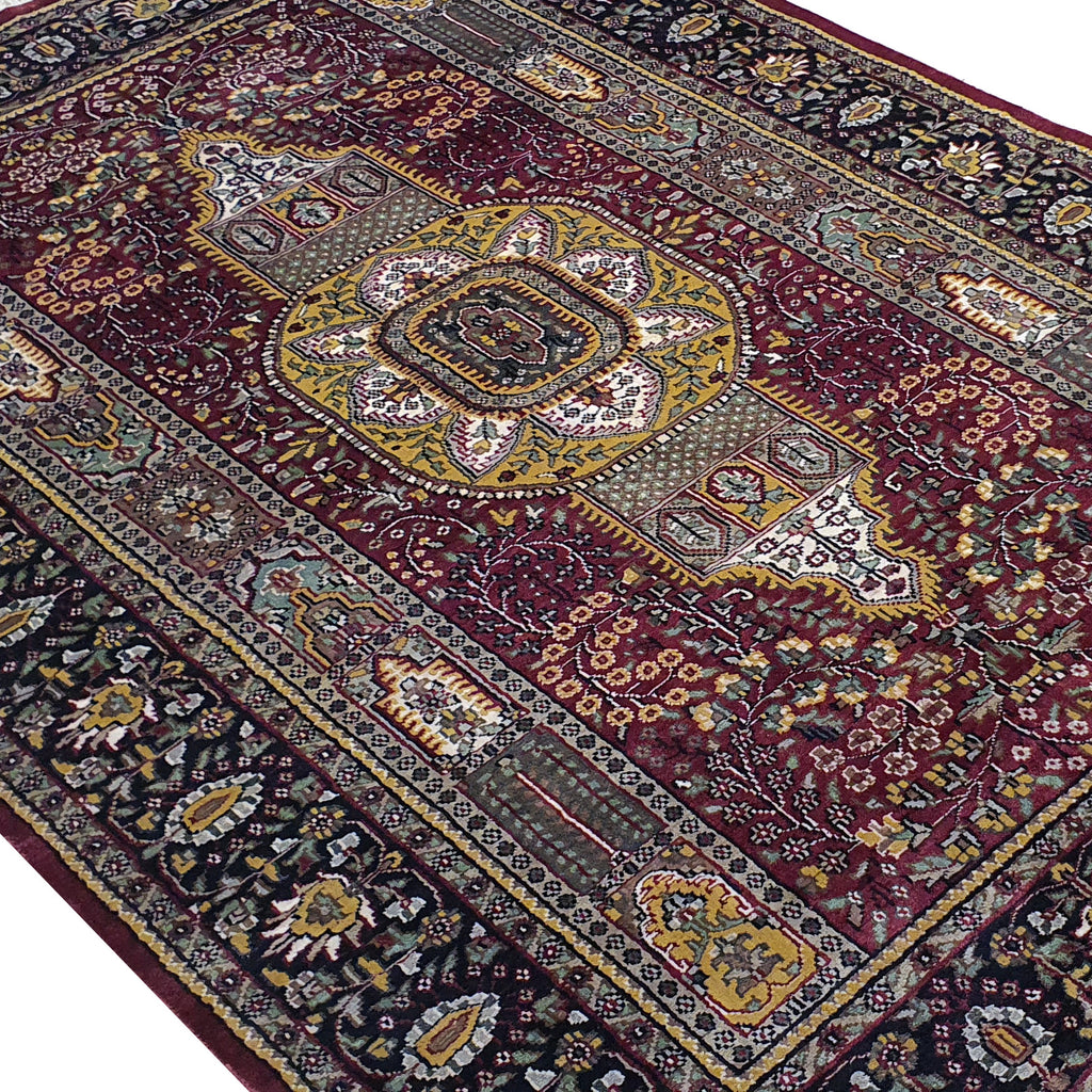Superfine Kashmir Tree-Of-Life Hand-Knotted Silk Carpet - AR3902
