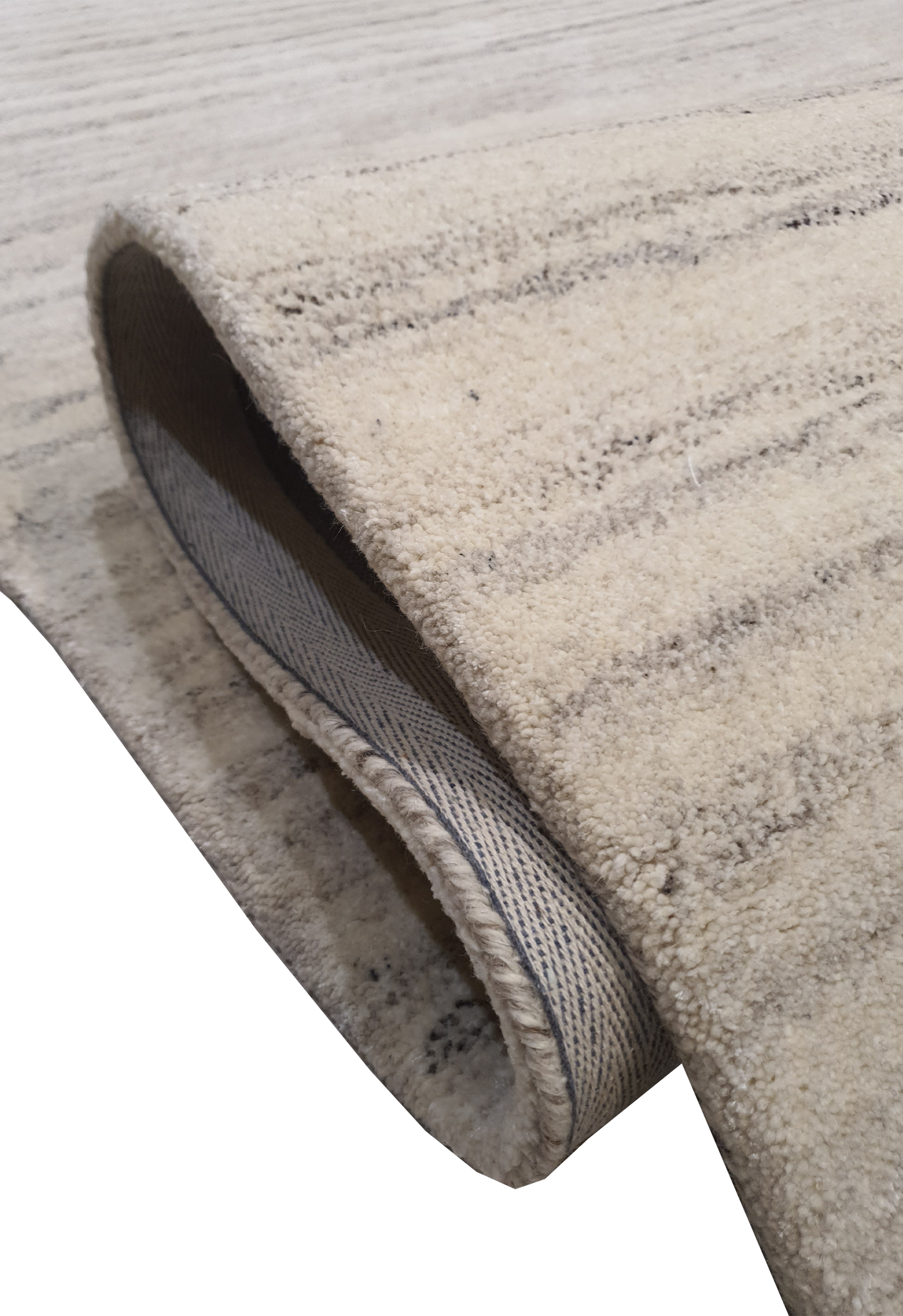 HAND TUFTED MERINO WOOL CREAM WITH GREY TOUCH OF WOOL - HT0042