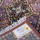 Superfine Kashmir Kirman Silk Carpet Rust And Black Border - AR3908