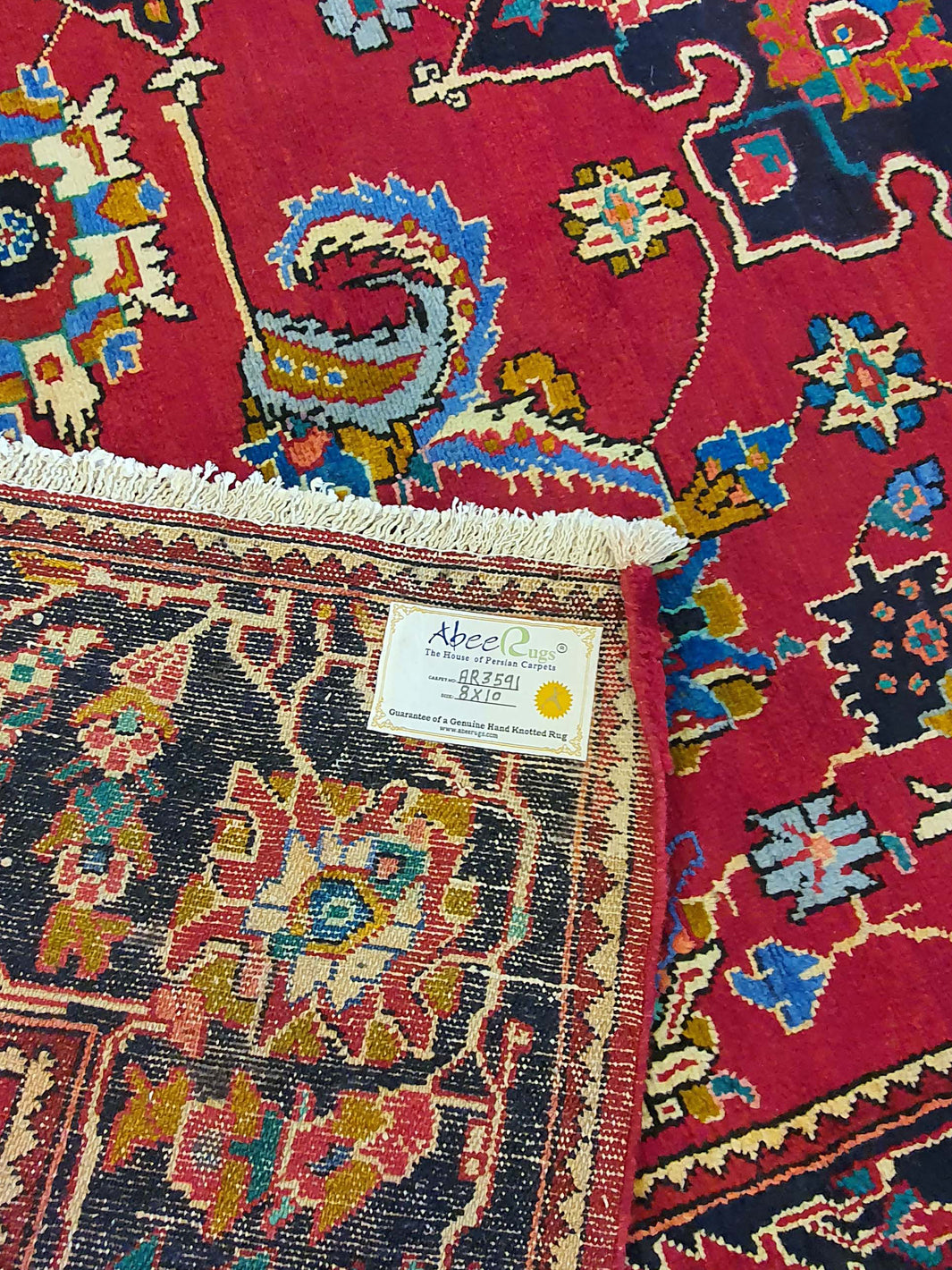 Persian Hand-Knotted Hamadan Tribal Wool Carpet - 8 x 10 FT - AR3591