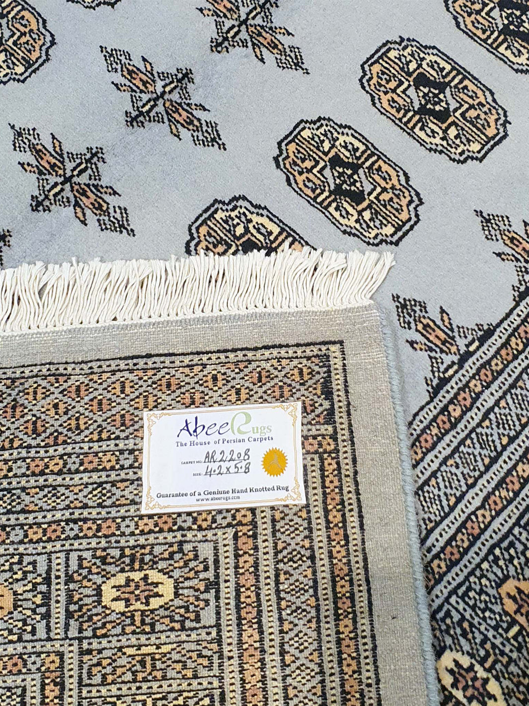 Persian Bokharah Grey - 4.02 X 5.08 FT - AR2208