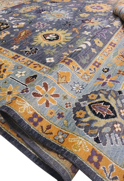 SUPERFINE PERSIAN OUSHAK WOOL WITH SILK MADE BY MULTICOLOUR HAND SPIN WOOL - AR3966