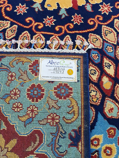 SUPERFINE HAND KNOTTED KAZAK DOUBLE DOME - 6.9 X 9.8 FT - AR3642