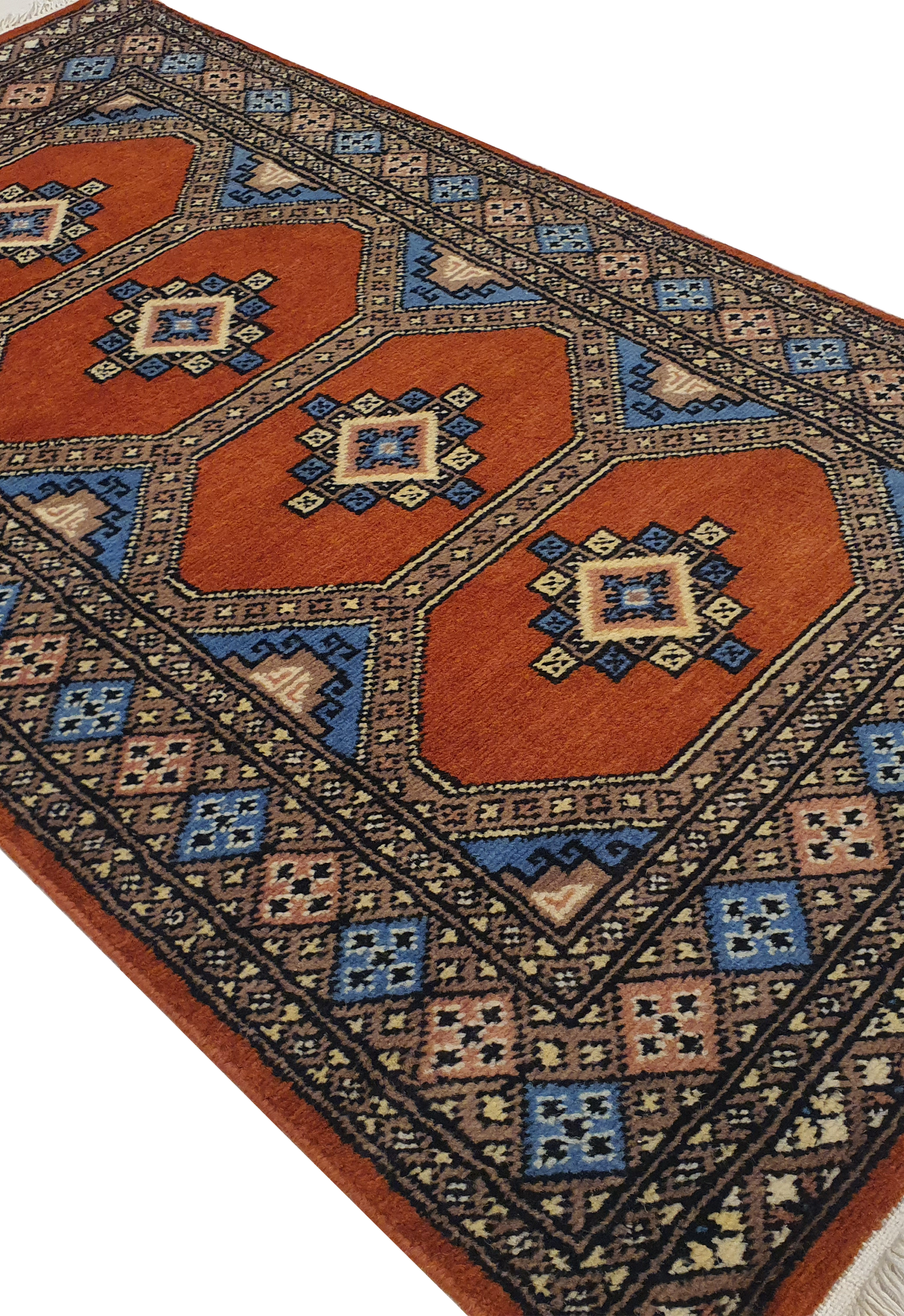 SUPERFINE BUKHARA ORANGE WITH 4 MEDALLION & MULTICOLOUR BORDER - AR3994