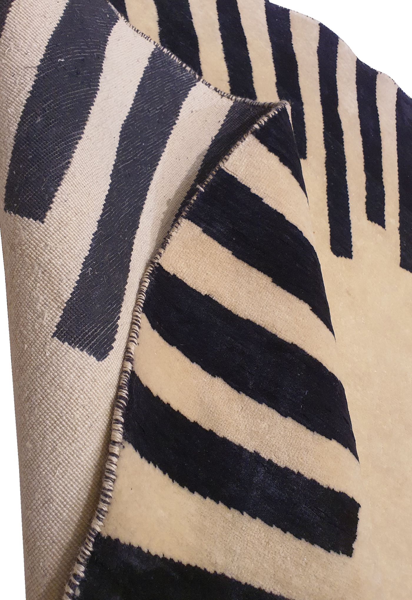 Modern Gabbah with Stripes Design Cream and Black - AR0905