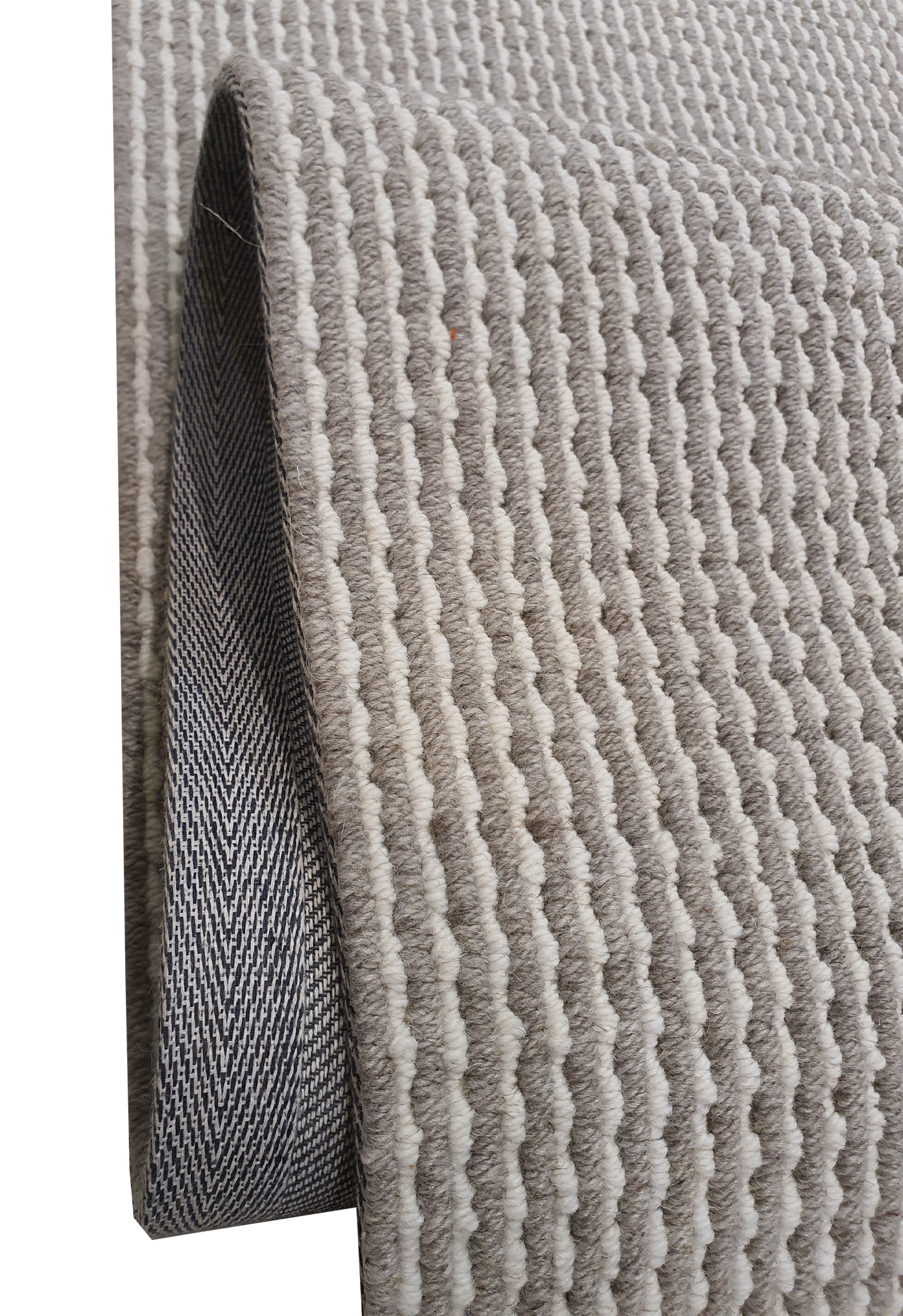 MACHINE MADE VELVET SPRING STRIPES CREAM & GREY - MM060