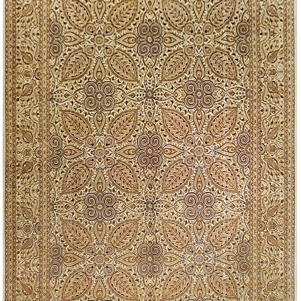 Persian Allover Star Designs Beige And Brown - AR0012