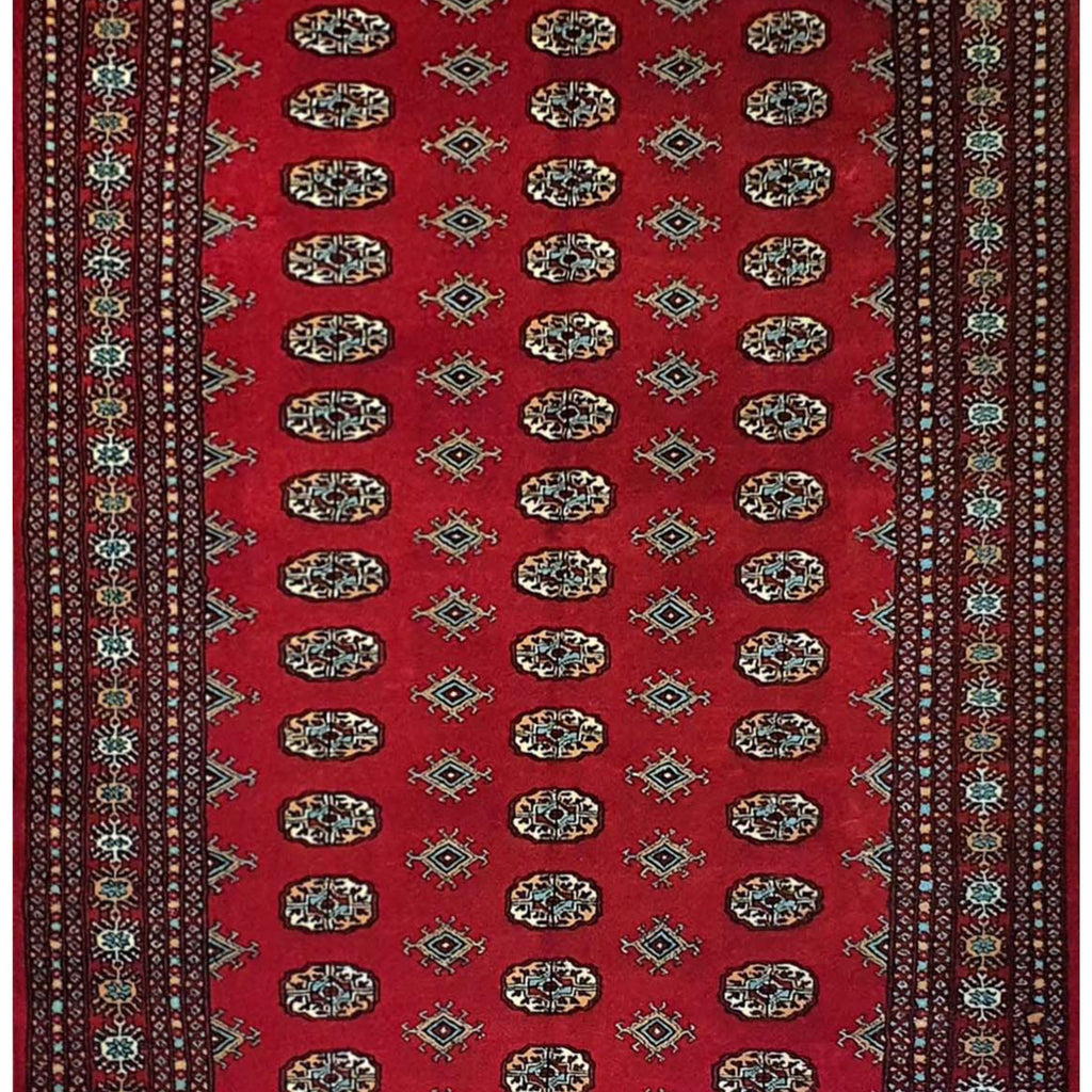 Pak Single Knot Bukhara Design Red and Black - AR0091