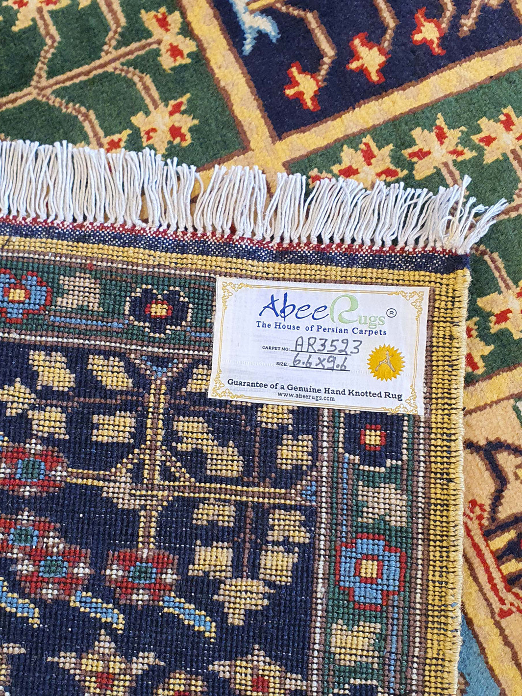 Superfine Persian Hand Knotted Kazak Wool With Bakhtiar Motif - 6.6 X 9.6 FT - AR3523