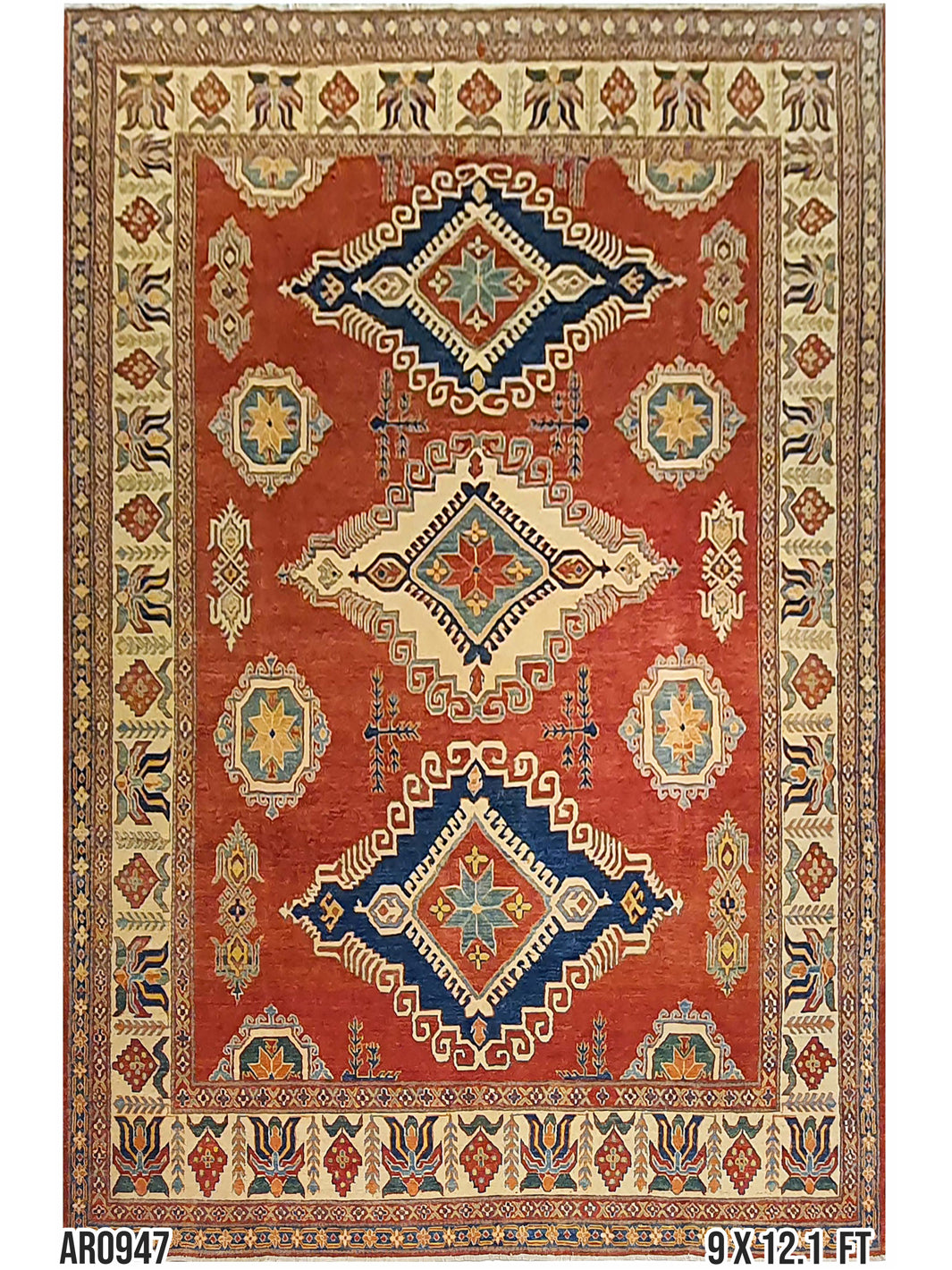Persian Khazak With 3 Centre Medallion - AR0947