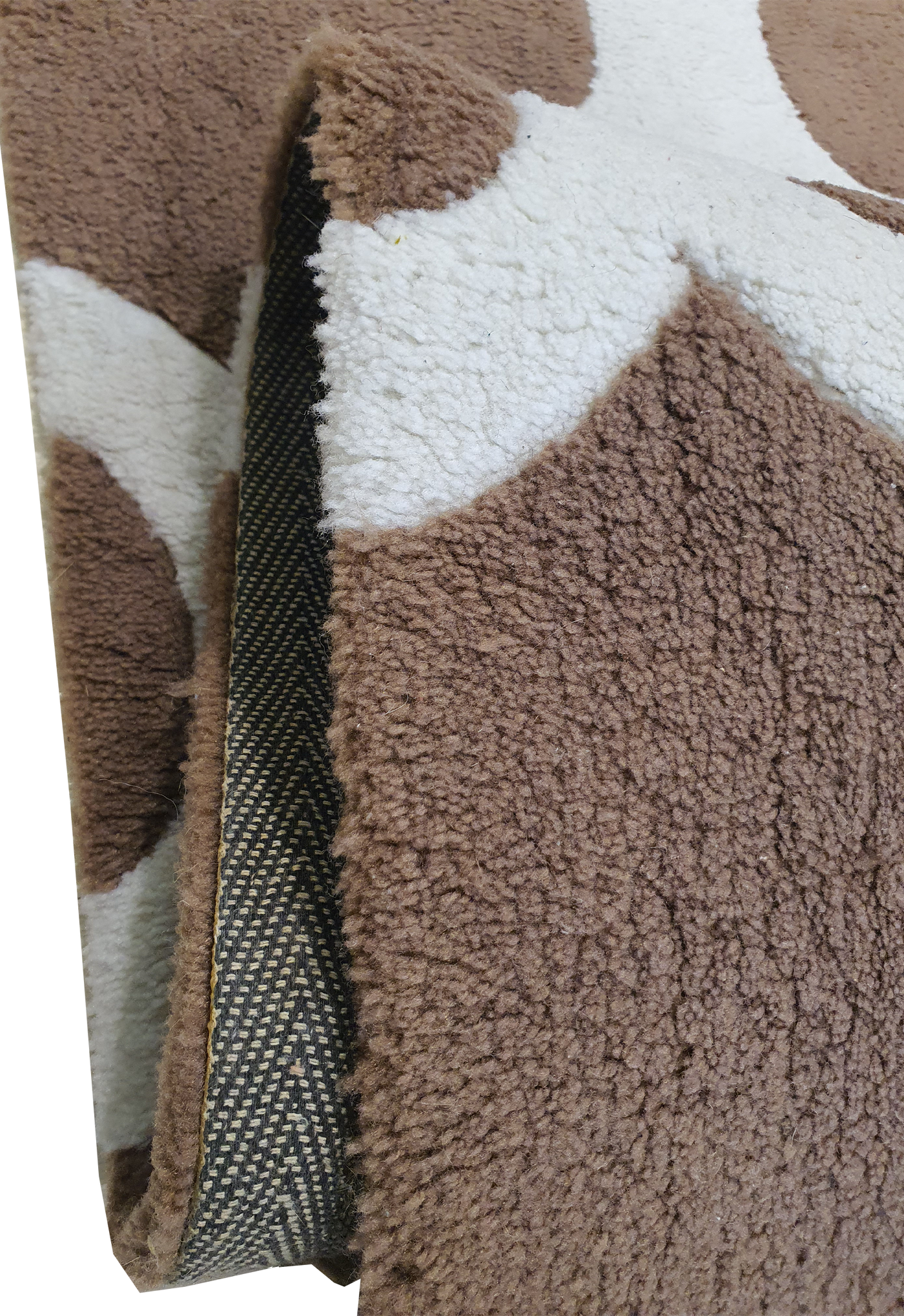 SUPERFINE HAND TUFTED MODERN WOOL VINTAGE WHITE & BROWN - HT0094