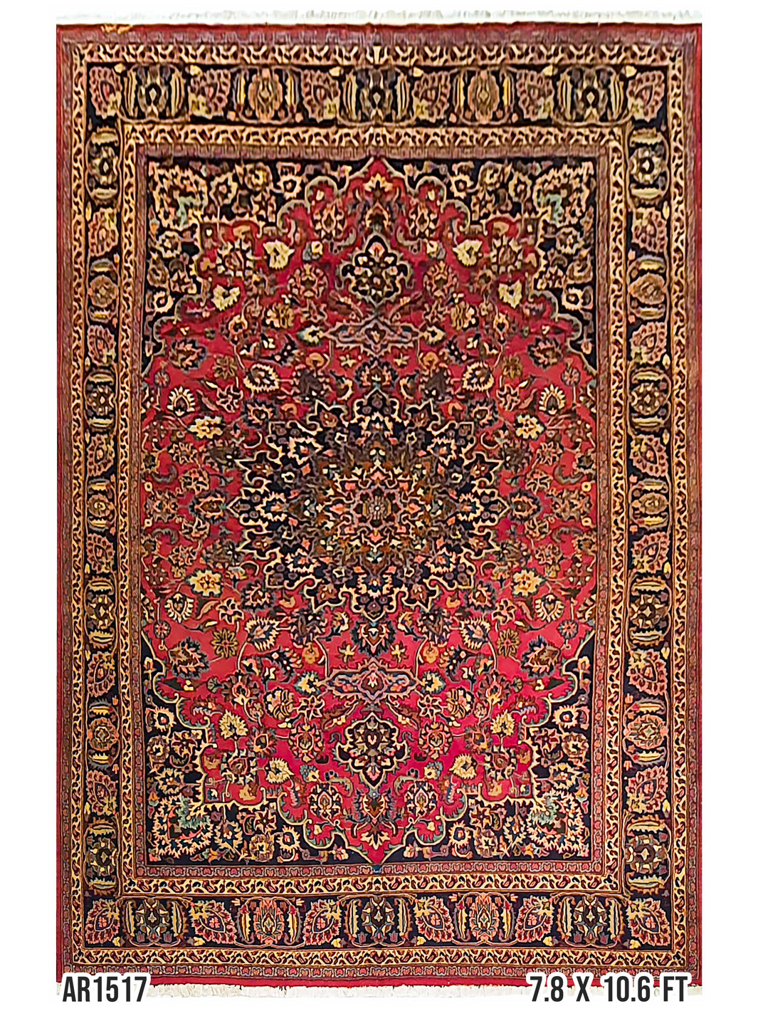 Persian Mashad Wool Chobi Design - 7.8 X 10.6 FT - AR1517